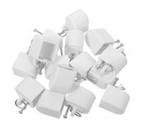 minkissy 20 Pièces Embout de Rail de Rideau Plastique pour Rail Carré Ancien Accessoire de Finition Bouchon Extrémité pour Guide de Rideau Installation Facile
