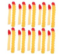 minkissy 20 Pièces Fake French Fries Miniature Set Simulation Ketchup Wave Shape Fries for Photography Props Play Toy Restaurant Display and Party Decoration