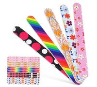 minkissy 20 Pièces Lime à ongles colorée manucure Set de limes à ongles outils d'art d'ongle Clous blocs à ongles outils double face limes à ongles manucure Outils de manucure Eva