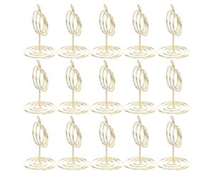 minkissy 20 Pièces Porte-Cartes Automne de Métal Forme Table en Or Citrouille Support Compact Portable pour Centre et Dîners en Famille et Restaurants