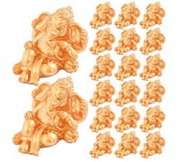 minkissy 20 Pièces Statue Éléphant Dorée Résine Style Asie du Sud-est Décoration Maison Élégante pour Salon ou Bureau Finition Soignée