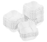 minkissy 2000 Caissettes Carrées en Papier Blanc pour Muffins et Cupcakes, Moules à Muffins Pratiques et Sûrs pour Contact Alimentaire, pour Stand de Restauration
