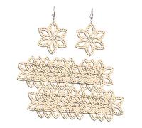minkissy 20pièces Boucles Oreilles Creuses Bois Accessoires Oreilles Pendantes Bijoux Décontractés Pour Femmes Et Filles