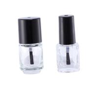 minkissy 20pièces Flacons De Vernis à Ongles Vides De Verre Avec Pinceau Lot De Ronds Carrés Bouchon Goulot à Vis
