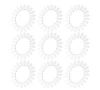 minkissy 20pièces Roue Échantillons De Vernis à Ongles Présentoir Ovale Transparent Avec Échantillons Par Couleur Pour Nail Art Et Salons De Beauté