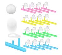 minkissy 24 Pièces Balance Blowing Toy Set with Floating Plastic Balls Lightweight Indoor Outdoor Game for Breathing Exercise and Parent Child Interaction