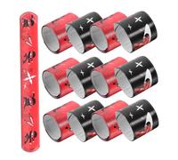 minkissy 24 pièces Bracelets à Claquer Ninja pour Fêtes Accessoires Décoratifs Garçon Fille Bracelets Slap Flexibles et Confortables pour Sac à Fête et Animation