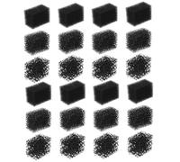 minkissy 24 Pièces Éponge de Maquillage Noire pour Blessures et Taches de Rousseur Triple Texture Pores Grossiers Moyens Fins pour Halloween et Fêtes, Bords Arrondis en Mousse