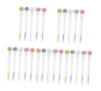 minkissy 25 Pièces Brosse à cils applicateur mascara brosse à sourcils pinceau sours tube de mascara vide brosse à masque baguettes à s pour les s fouetter peluche