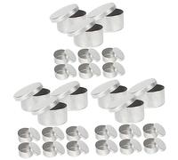 minkissy 27pièces Boîtes Rondes Aluminium Pour Échantillons De Sol Contenants De Stockage Pratiques Idéaux Pour Expériences De Laboratoire Et Enseignement Scientifique