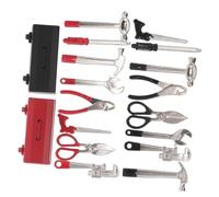minkissy 2ensembles Mini-Outils pour Maison De Poupée avec Boîte Kit Outils De Travail pour Micro-décoration Paysagère Pince Marteau Tournevis Clé