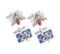 minkissy 2paires Boutons De Manchette Vintage pour Homme Style Serpent Lot de Adaptés à Costumes Et Chemises