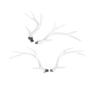 minkissy 2paires Cerf Pour Serre-tête Décorations Réalistes Plastique Blanc Accessoires Diy Pour Cheveux Fournitures Pour Créations De Noël