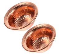 minkissy 2pcs Coupe Bouddha en Cuivre pour Offrande D'eau, Texture Lisse, Base Stable, Style Rétro Léger et Délicat, pour Rituel Bouddhiste
