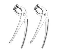 minkissy 2pcs Pince à Bol Épaissie et Pince à Vaisselle Isolée en Alliage D'aluminium Anti-dérapante Poignée Ondulée Cuisine et Micro-ondes