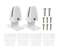 minkissy 2pcs Pince de Cloison en Alliage D'aluminium pour Bureau, Fixation T-Type Stable et Ronde, pour Cloisons en Verre ou Bois en Salle Informatique Couleur Aléatoire