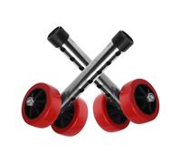 minkissy 2pcs Roues Antidérapantes pour Déambulateur avec Hauteur Réglable, Accessoires en Alliage D'aluminium et Caoutchouc, Adaptées pour Seniors en Bibliothèques et Hôpitaux
