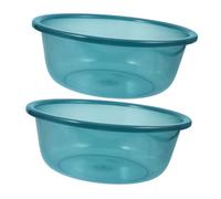 minkissy 2pièces Bassin Plastique Multi-usages Lavabo Pour Salle De Bain Et Cuisine Bac De Lavage Pour Vêtements