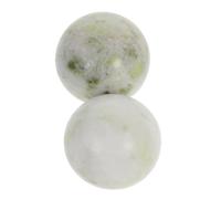 minkissy 2pièces De Massage Chinoises Jade Naturel Outils De Massage Et Exercices Des Mains De Méditation Avec Boîte De Rangement Pour Relaxation Cérébrale Et Des Tissus Profonds