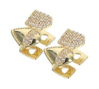 minkissy 2pièces Grills Halloween Zircone Fausses Canines De Vampire Bijoux Dentaires Hip-hop Pour Femmes Et Hommes Accessoires De Costume Pour Cosplay Et Fêtes