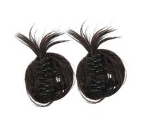 minkissy 2pièces Lot de Chignons Décoiffés à Pinces pour Cheveux Extensions Bou s Faux Chignon pour Coiffure Relevée