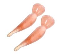 minkissy 2pièces Masseur Visage Cire Abeille Outil De Massage Pour Points Acupuncture Grattoir Manuel Gua Sha Pour Unisexe Barre Acupression Auto-massage