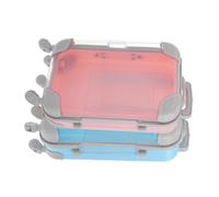 minkissy 2pièces Mini Valises De Maquillage Plastique Boîtes Pour Faux Cils Rangements Vides Pour Cils Organisateurs De Voyage Pour Femmes Et Filles