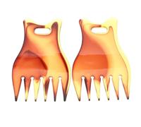 minkissy 2pièces Peigne à Huile Pour Cheveux Hommes Brosses à Cheveux à Dents Larges Peigne Coiffage Barbier Pour Gras Glisse Doux Sans Abîmer Chevelu