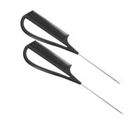 minkissy 2pièces Peigne à Queue De Rat Pour Coiffage Peigne De Séparation Pour Cheveux à Queue Métallique Pour Coloration Et Mise Forme
