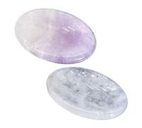 minkissy 2pièces Pierre à Inquiétude Naturelle Grattoir De Massage Plaque De Grattage Domestique Pour Relaxation Et Soulagement De Stress