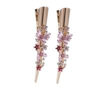 minkissy 2pièces Pins à Cheveux Vintage Métal avec Strass et Fleurs Barrettes Décoratives pour Femmes et Filles Accessoires de Coiffure