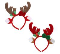 minkissy 2pièces Serre-tête De Cerf Décorations De Noël Fermoirs à Cheveux De Cerf