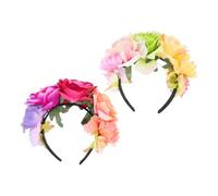 minkissy 2pièces Serre-tête Rose Artificiel Ornement De Bandeau Couvre-chef De Fête Joli Serre-tête Pour Soirées Costume Décoration