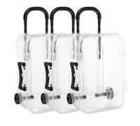minkissy 3 Boîtes petite valise trolley cintres de branche couvre-oreilles pour la des cheveux valise transparente valise compacte mini-étui de stockage potable étui porte-cils