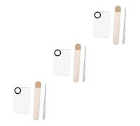 minkissy 3 Ensembles De Grattoir De Fond De Teint Spatule En Acier Inoxydable Mélangeur De Maquillage Spatule D'Agitation De Maquillage Plaque De Maquillage Spatule De Mélange Mélangeur De