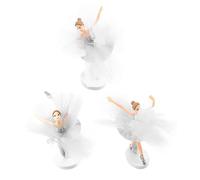 minkissy 3 Ensembles Décorations Gâteau Ballerine Tulle Ornements Fille Petite Fille pour Anniversaire Mariage Fête Décoration Gâteau Princesse