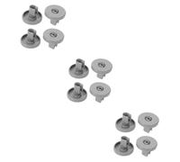 minkissy 3 Ensembles Roues Pour Lave-vaisselle Kit De Réparation De Support De Lave-vaisselle Poulie D'appareil Poulie Inférieure Du Panier À Vaisselle Plastique Grey 4 Pièces * 3