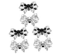 minkissy 3 Paires boucle de chaussure arc de mariée demoiselles d'honneur Clips de chaussures pour le mariage garniture breloques de chaussure d'arc pince à chaussures pour femmes strass