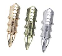 minkissy 3 pièces Anneaux Articulés Rétro Flexible pour Doigts Bagues Gothiques Punk Ajustables Accessoires Mode pour Femmes Pack Or et Bronze