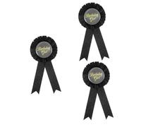 minkissy 3 Pièces Badge de fille d'anniversaire content faire la fête décoration enfants épingle d'anniversaire pour femme c'est ma broche d'anniversaire Ruban en fer blanc Noir