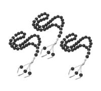 minkissy 3 Pièces Bracelet de Prière Islamique Perles de Perles Traditionnelles pour Hommes et Femmes Accessoire de Prière Portable et Élégant Bijoux Religieux Artisanaux