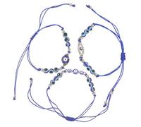 minkissy 3 pièces Bracelet Œil Bleu Protection Perles Evil Eye pour Femme Set Décoratif Élégant pour Poignet Anniversaire et Fête
