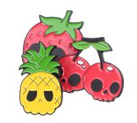 minkissy 3 Pièces Broches Fruitées Alliage Lot de Pins Cartoon Fraise Ananas pour Accessoires Vestimentaires Féminins Sacs à Dos