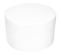 minkissy 3 pièces Cercles en Mousse Blancs Ronds pour compositions | bloc en écume pour loisirs créatifs, pour décoration de gâteaux, forme cylindrique, usage mariage anniversaire Noël