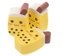 minkissy 3 Pièces De Bouffées De Maquillage Tasse De Thé Au Lait Anti- De Fond De Teint Bouffantes De Maquillage Humides Et Sèches Pour Le Contour Des Yeux Et Des Coins