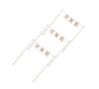 minkissy 3 Pièces Décoration Gâteau Anniversaire Bois Topper Cake Banner One pour An Inserts et Stables pour Fête Garçon Fille
