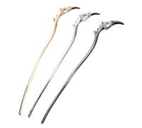 minkissy 3 pièces Dragon Shaped Metal Hair Sticks For Women Elegant Hanfu Hairpins In Secure Grip Traditional Chinese Hair Accessories