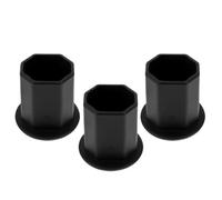 minkissy 3 Pièces Embout de Crosse de Hockey Octogonal en TPE Noir | Protection Solide, Prise en Main Plus Confortable, pour Hockey sur Gazon et Glace, Format Compact