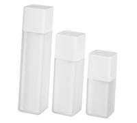 minkissy 3 Pièces Embouteillé D'herbes Bouteilles De Condiments Voyage Distributeur De Salle De Bain Flacon Pulvérisateur à Pompe Distributeur De Vide Blanche Bouteille Comme