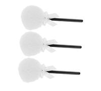 minkissy 3 Pièces Houppette à Poudre Forme De Sucette Lot Nœud Pour Poudre Visage Et Corps Réutilisable Et Douce